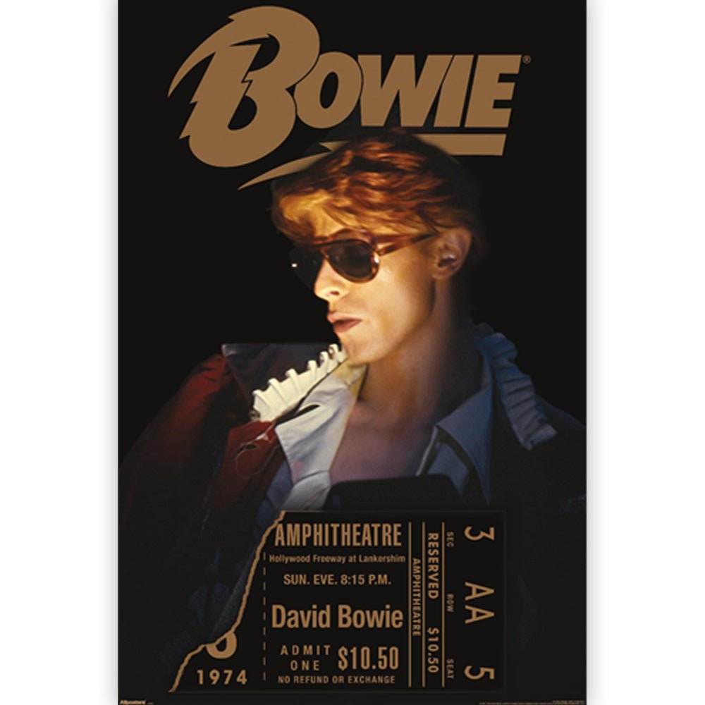 DAVID BOWIE デヴィッドボウイ - Diamond Dogs LA Tour 1974 / ポスター - PGS